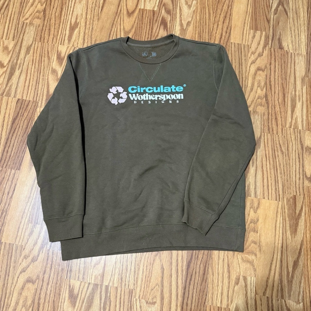 PacSun Circulate Chocolate Brown Graphic Sweatshirt Men’s size M